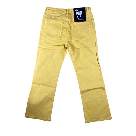 Free People x Sandrine Yellow Straight Leg Jeans Yellow Size 26 Pockets - Picture 6 of 6